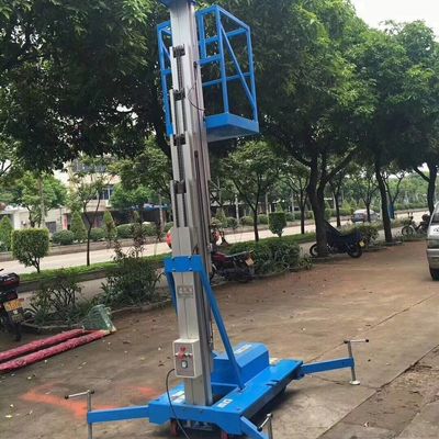Mast Plataforma de elevación hidráulica de aleación de aluminio Altura ajustable