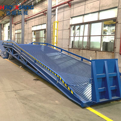 10m Blue Folding Loading Ramp Durable 10000kg Steel Easy To Transport