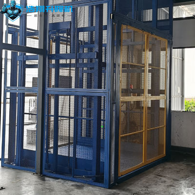 8m 500kg-2000kg Hydraulic Guide Rail Lift Machine Configuration